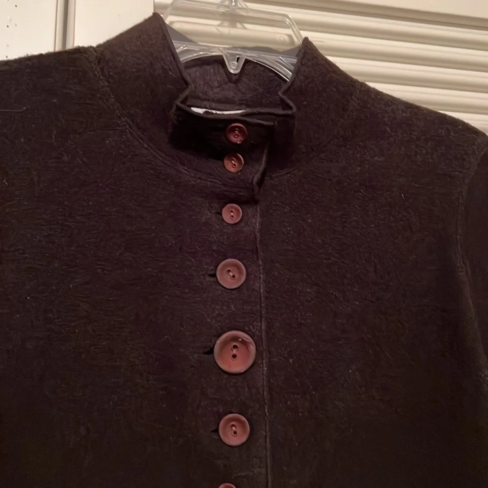 SOFT SURROUNDINGS Black Button Down Jacket - Picture 5 of 7